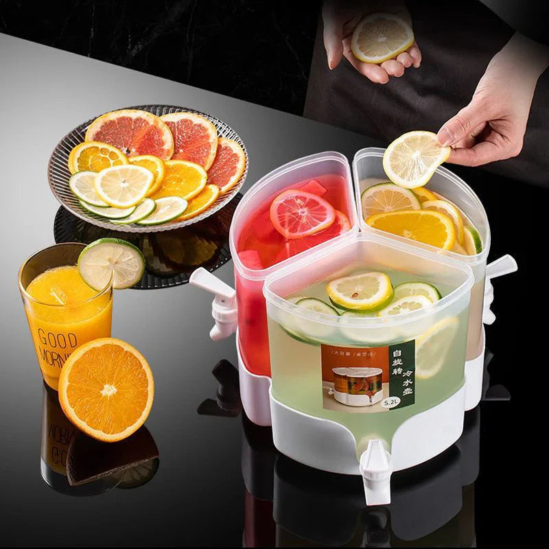 Cold Water Pitcher with Faucet & Iced Beverage Dispenser Refrigerator and Spigot
