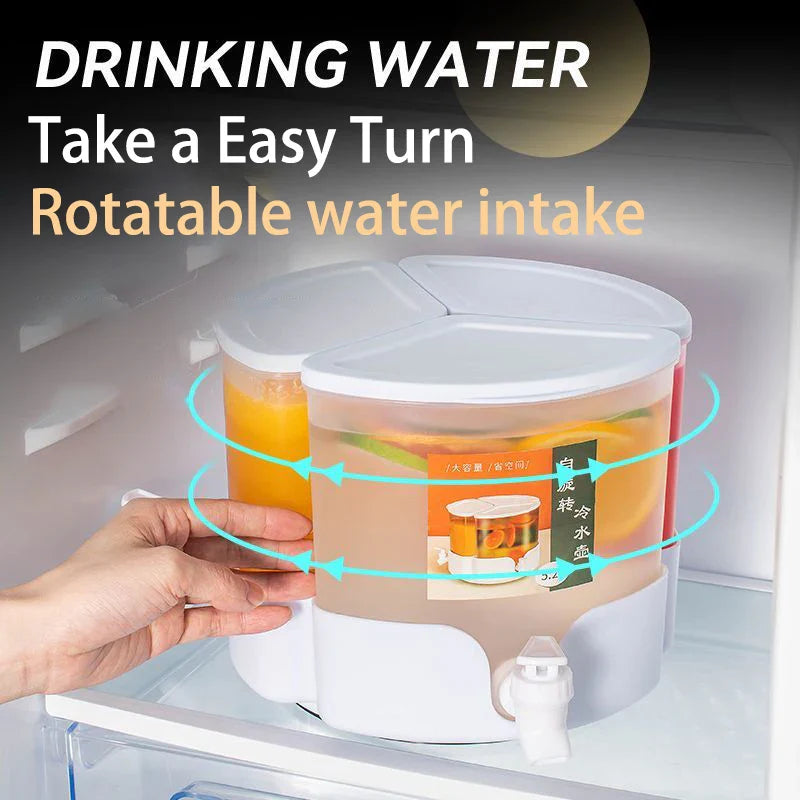 Cold Water Pitcher with Faucet & Iced Beverage Dispenser Refrigerator and Spigot