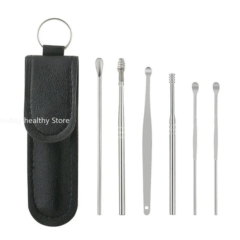 Ear Cleaner & Earpick Wax Remover Curette & Cleaner Kit For SelfCare