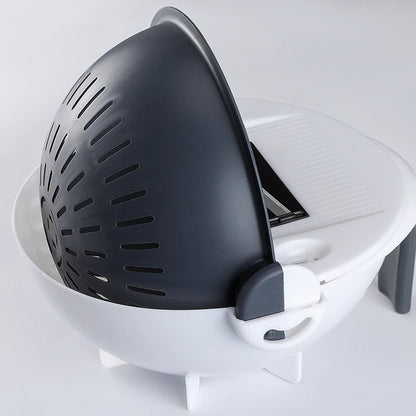 Multifunctional Rotate Vegetable Cutter With Drain Basket