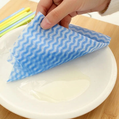 Washable Kitchen Disposable Dishwashing Cloth Roll